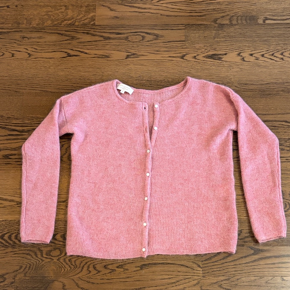 Sézane Rosewood Pink Gaspard Cardigan